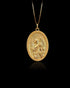 Gold St Raphael Oval Pendant