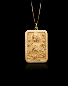 Gold St Rita Pendant