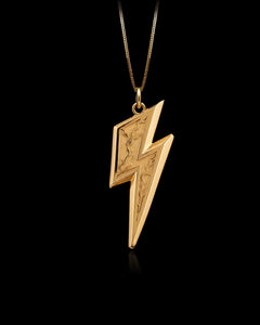 Gold Lightning Bolt Pendant