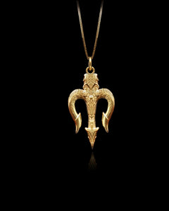 Gold Trident Pendant