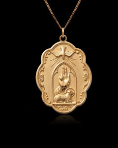 Gold Holy Trinity Plaque Pendant