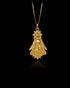 Gold Virgin Mary Roses Pendant
