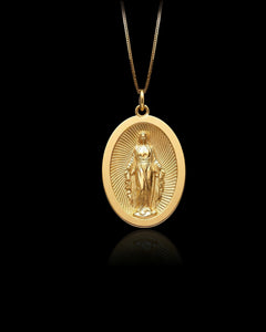 Gold Virgin Mary of Faith Pendant