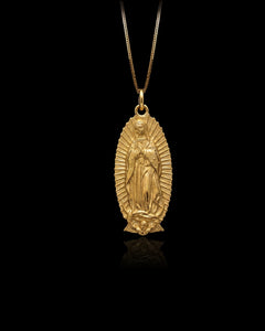 Gold Virgin Mary of Mercy Pendant