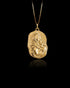 Gold Mary & Baby Pendant