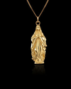Gold Virgin Mary Pendant