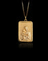Gold Mary & Baby Pendant