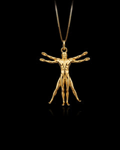 Gold Vitruvian Pendant