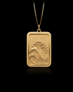Gold Wave Pendant